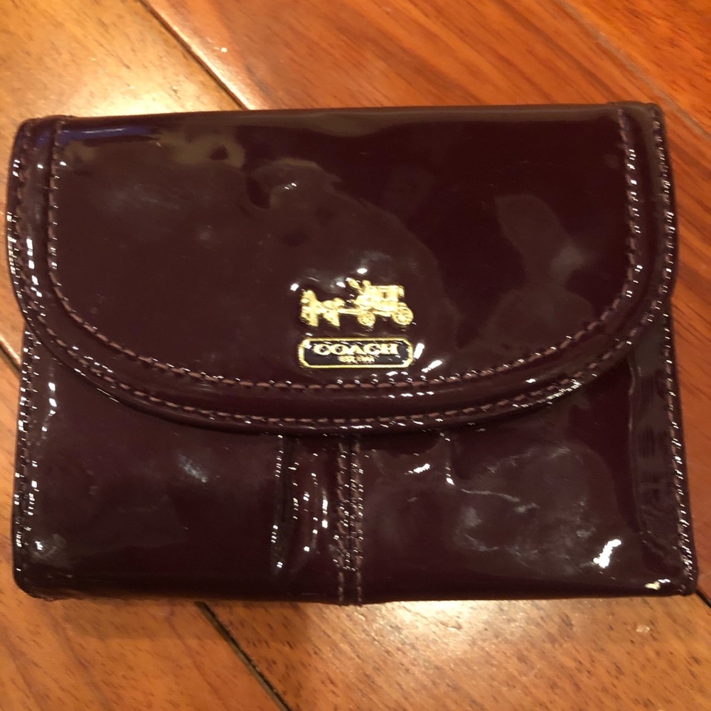 Coach patent leather wallet